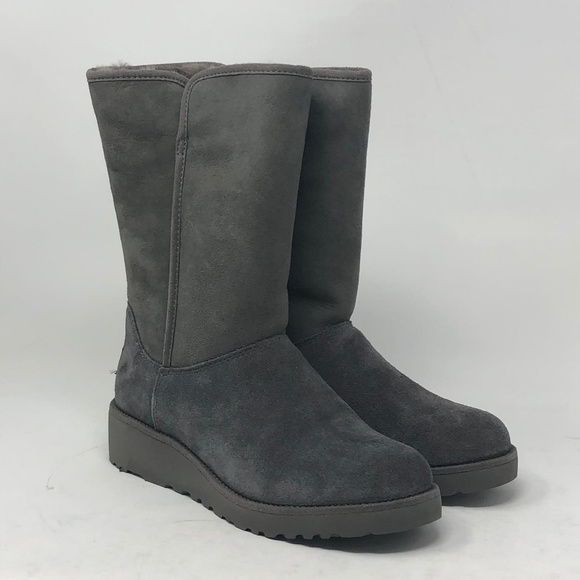 UGG Classic Suede Sheepskin Boots Grey 8 - Picture 4 of 8